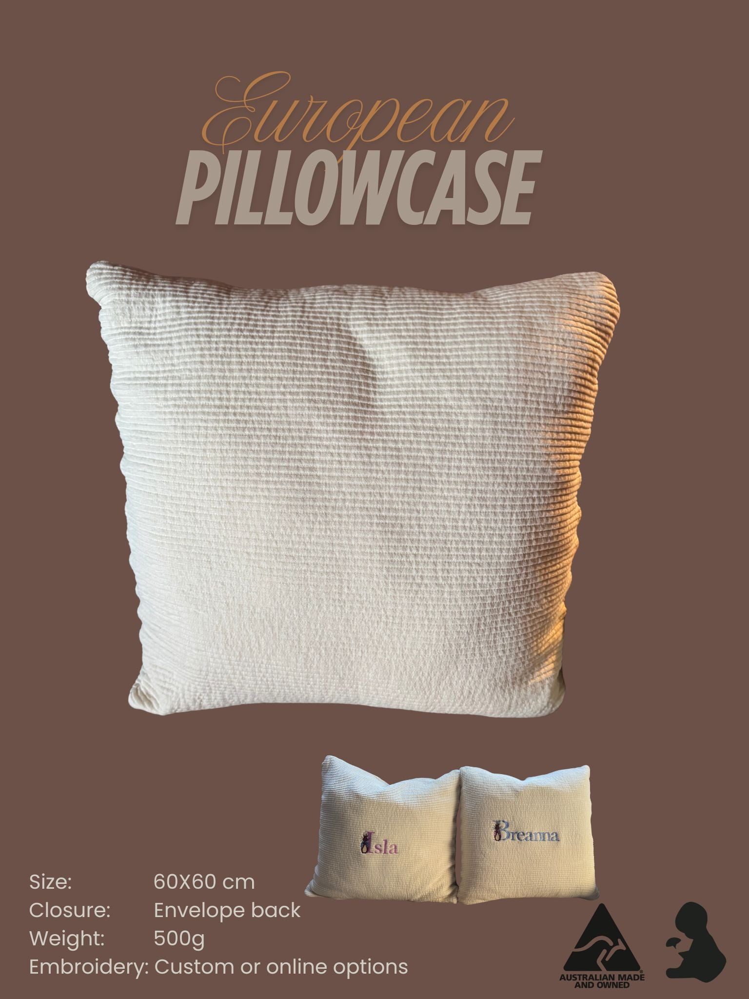 European Pillow Case
