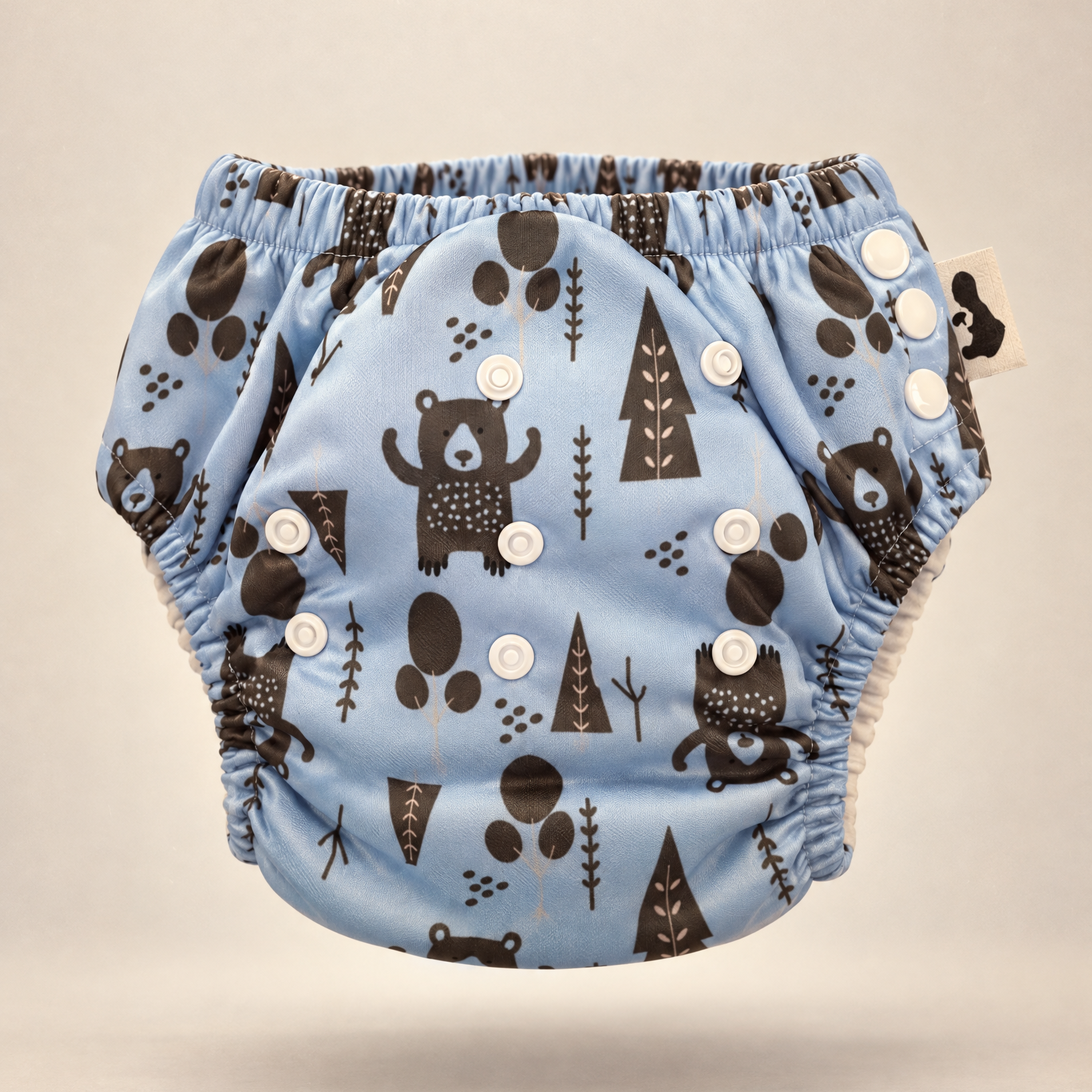 Blue Bears swim nappy print