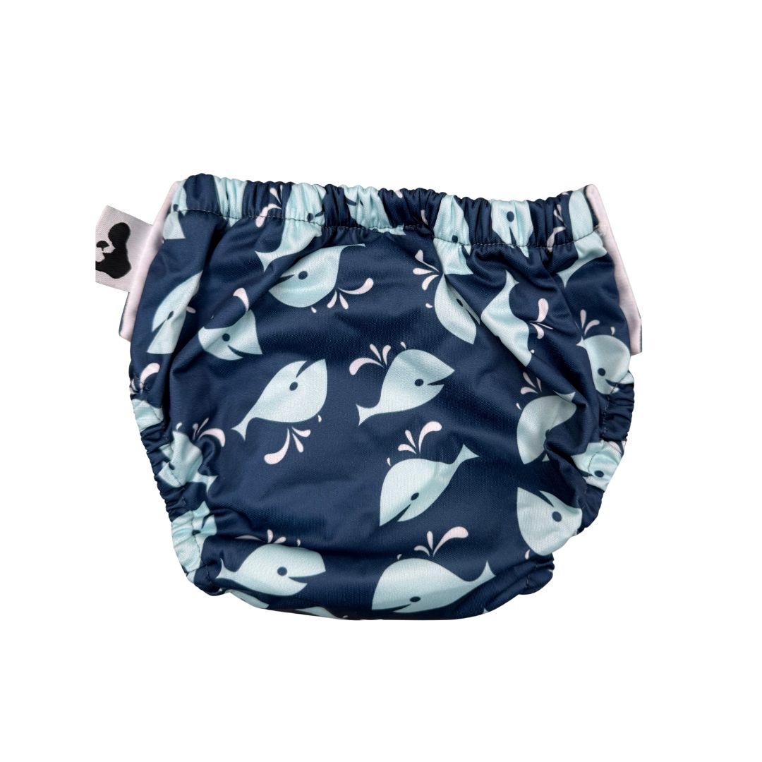 Whales Swim Nappy - back