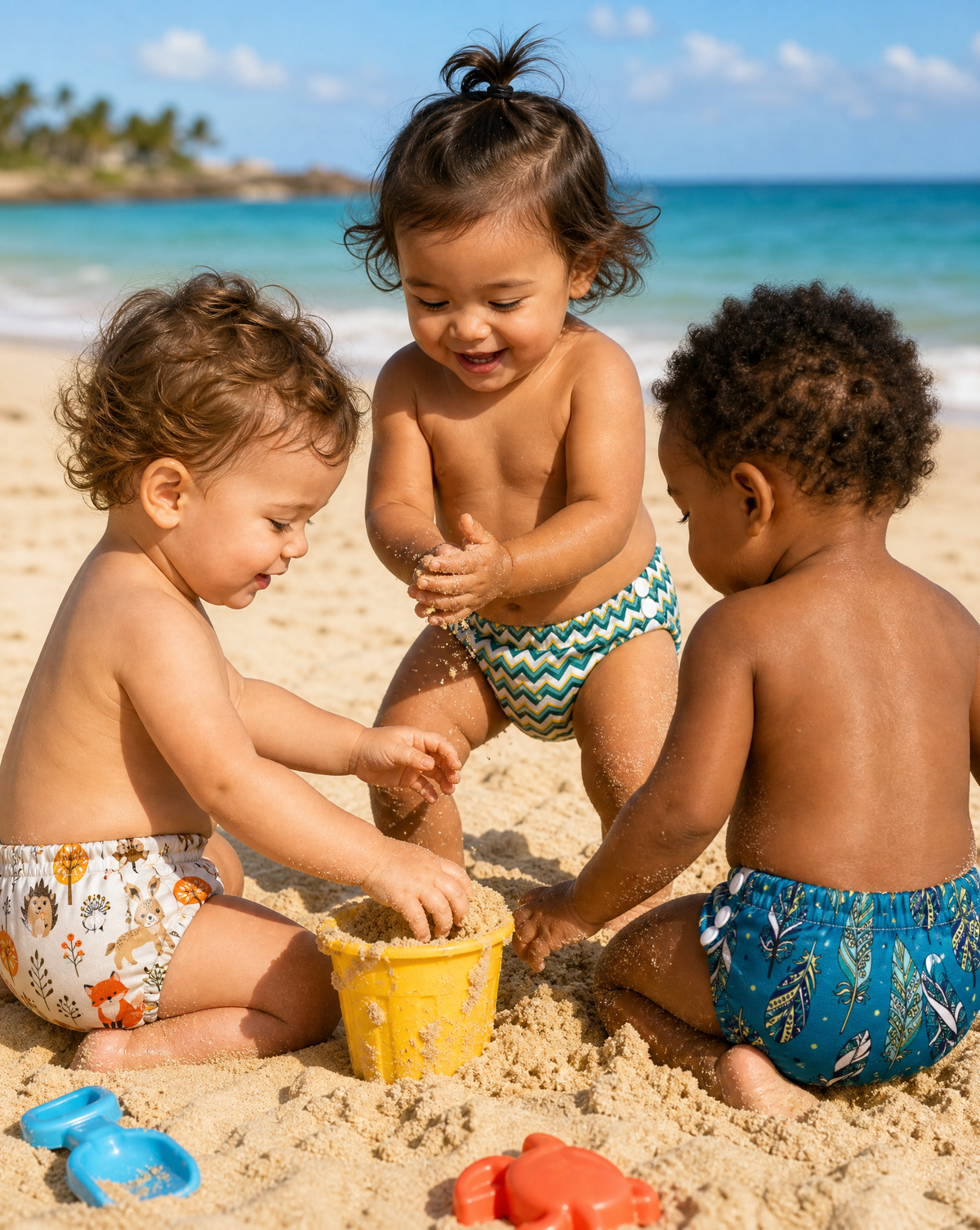 Swim Nappy Bundle, at beach