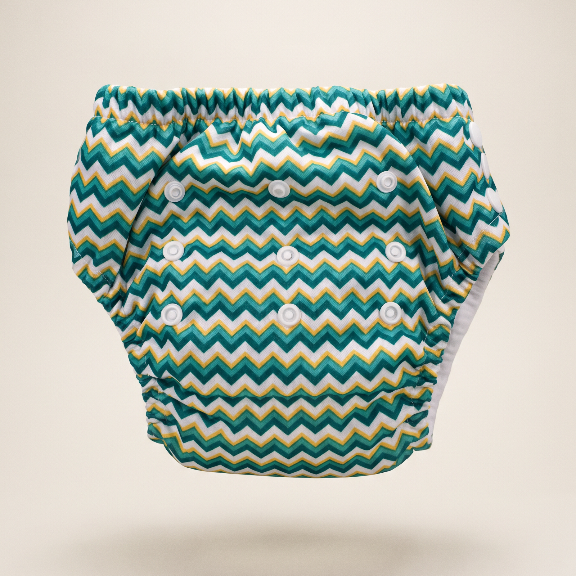 Green Zigzag Swim Nappy