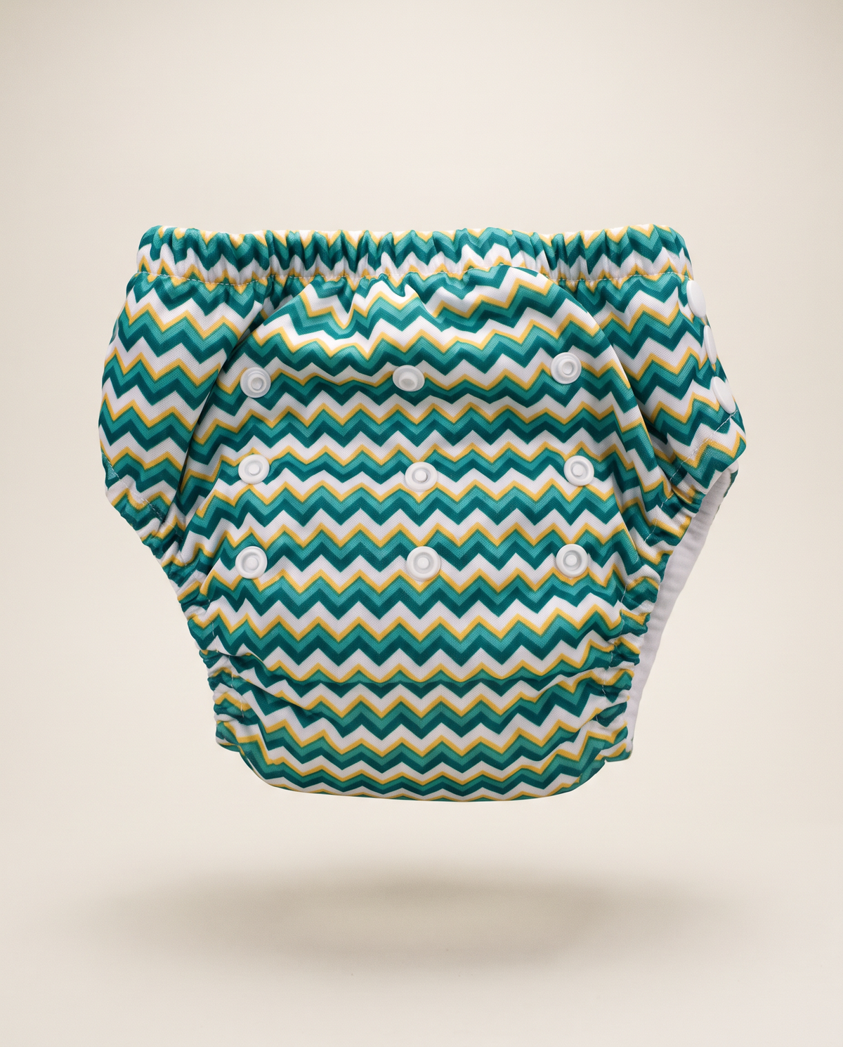 Green Zigzag Swim Nappy