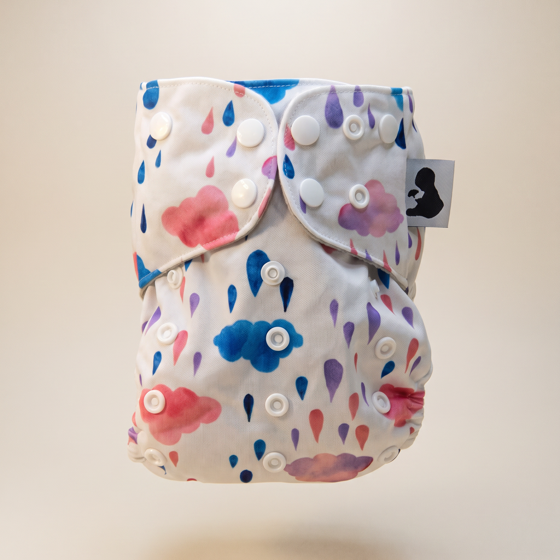 Ink Rain - Pocket Diaper, close up